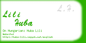 lili huba business card
